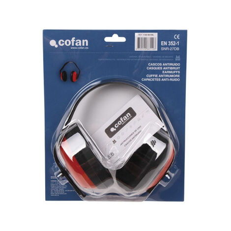 Casco Antirruido Color Rojo Protección Auditiva SNR:27db EN 352-1 11000041BL
