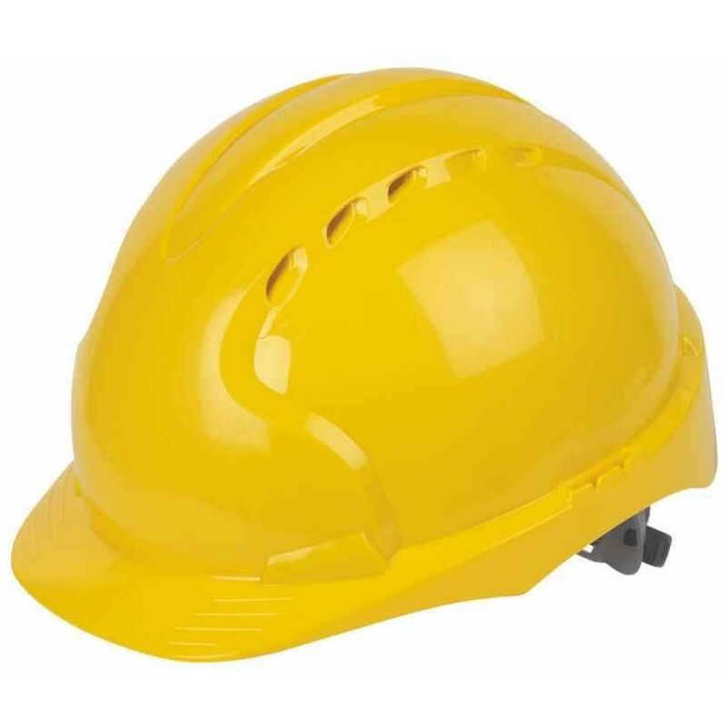 

Casco Av03 Con Ruleta Y Visera Corta Amarillo