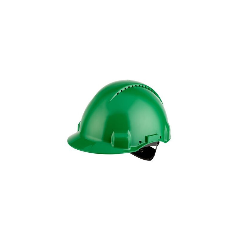 

Casco con arnés de ruleta y banda sudor plástico G3000 | Verde