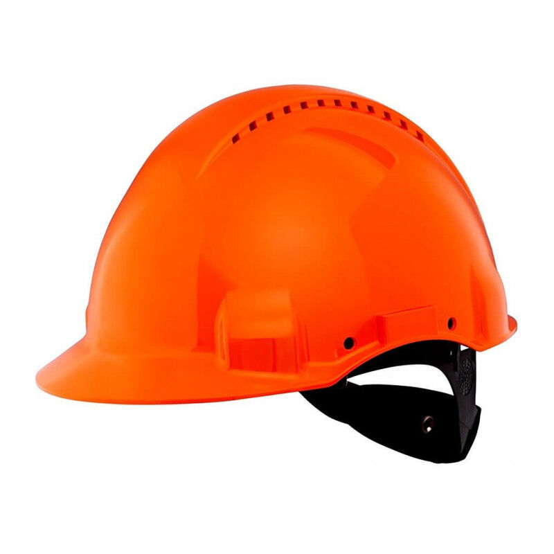 

Casco con arnés de ruleta y banda sudor plástico G3000 | Naranja