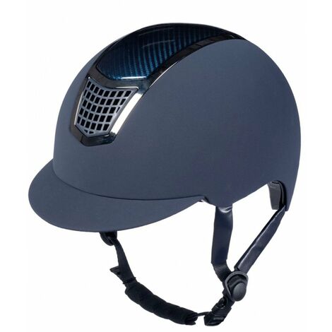 Casco da equitazione adulto omologato VG1 con imbottitura intercambiabile modello Carbon Professionel: 56-58 cm, nero 9100