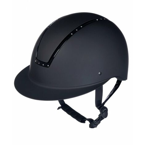 Casco da equitazione omologato VG1 con strass modello Lady Shield Diamond: S = 52-54 cm , nero 9100