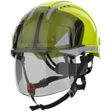 Casco da lavoro EVO® VISTAshield® Dualswitch™ giallo/trasparente ABS
