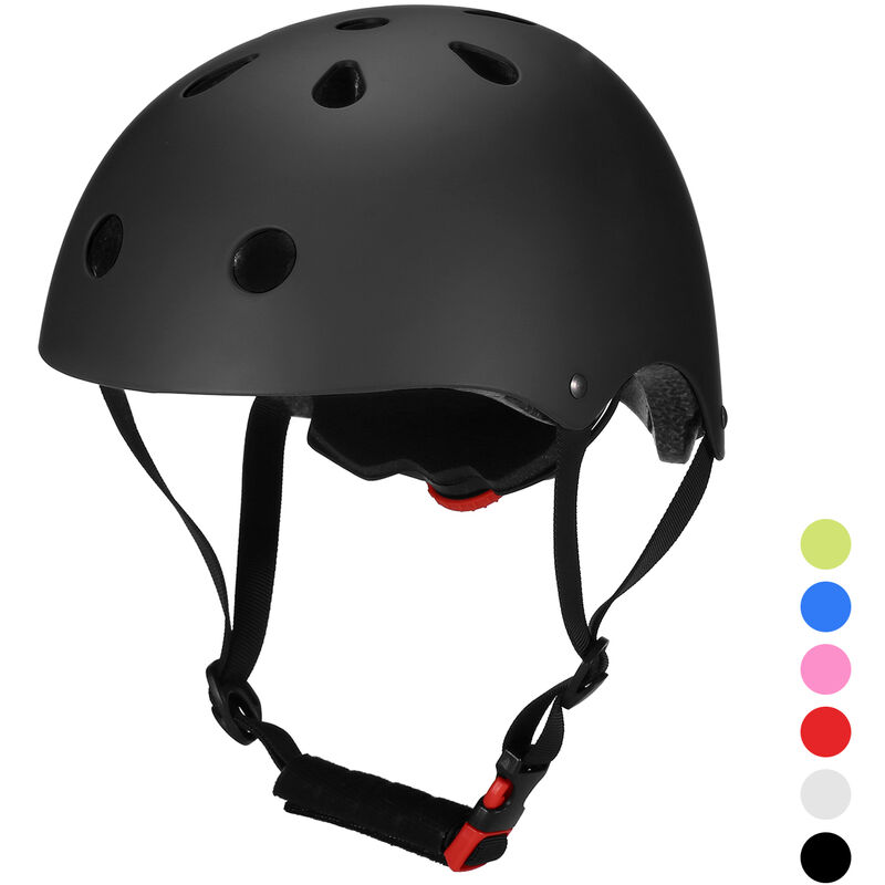 

Casco de bicicleta Casco de seguridad multideportivo para ninos / adolescentes / adultos Ciclismo Patinaje Patineta Patineta, Negro, L (58 - 61cm)