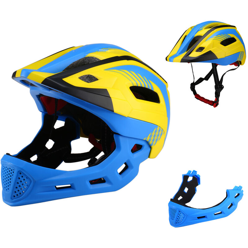 

Casco de bicicleta de cara completa desmontable para ninos ultraligero, transpirable, casco de seguridad deportivo para ciclismo, patineta, patineta,