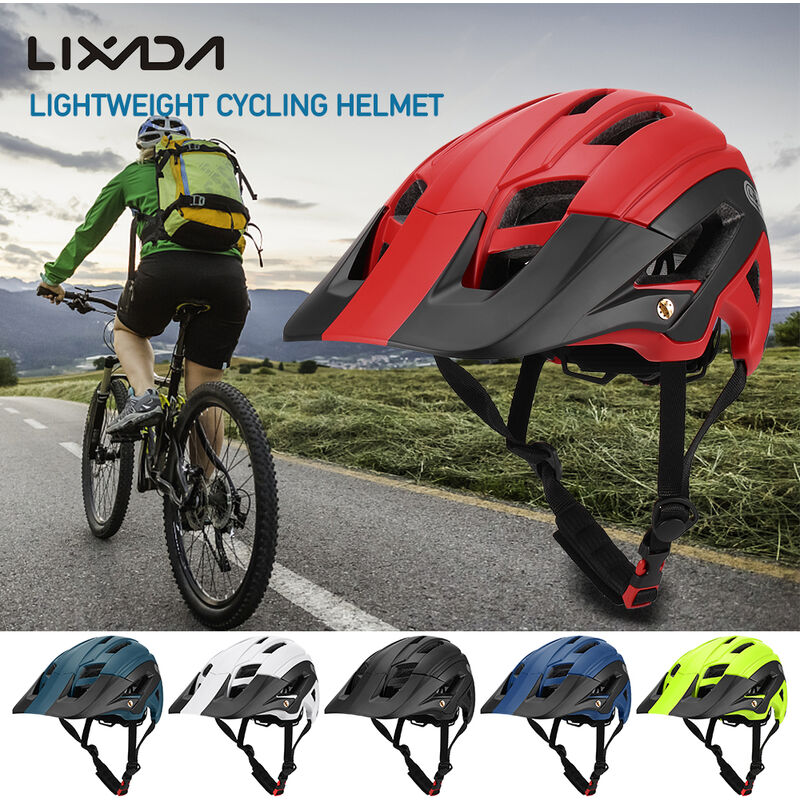 

Casco de bicicleta de montana con visera solar desmontable,Negro - Lixada