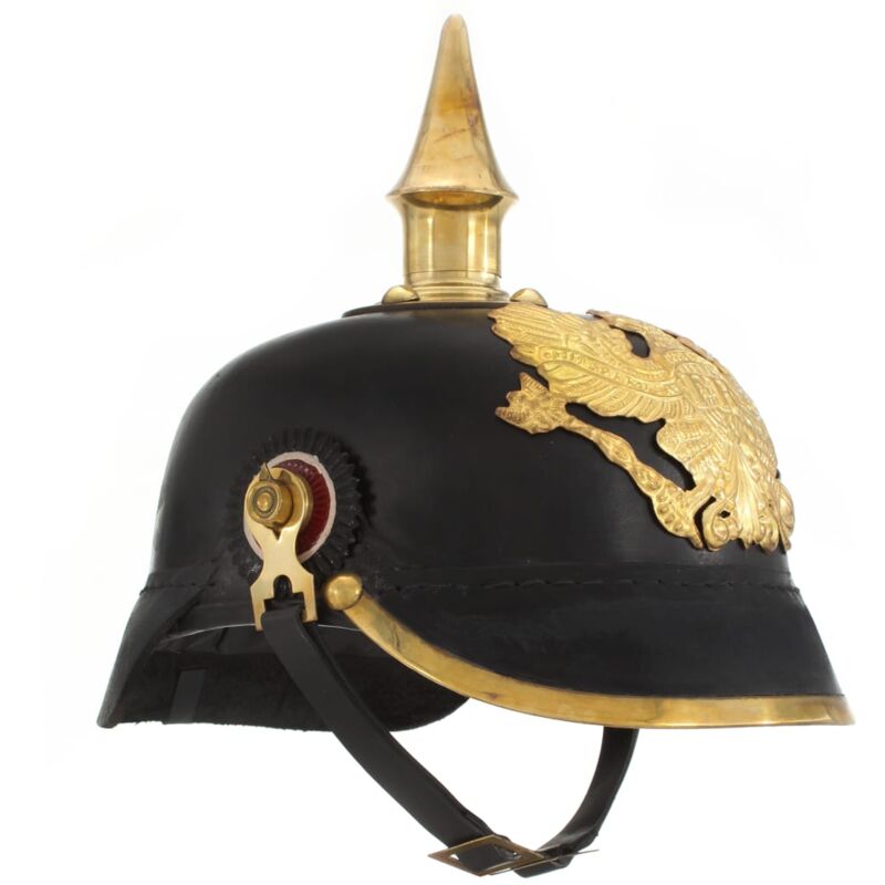 

vidaXL Réplica de casco de soldado prusiano LARP acero negro