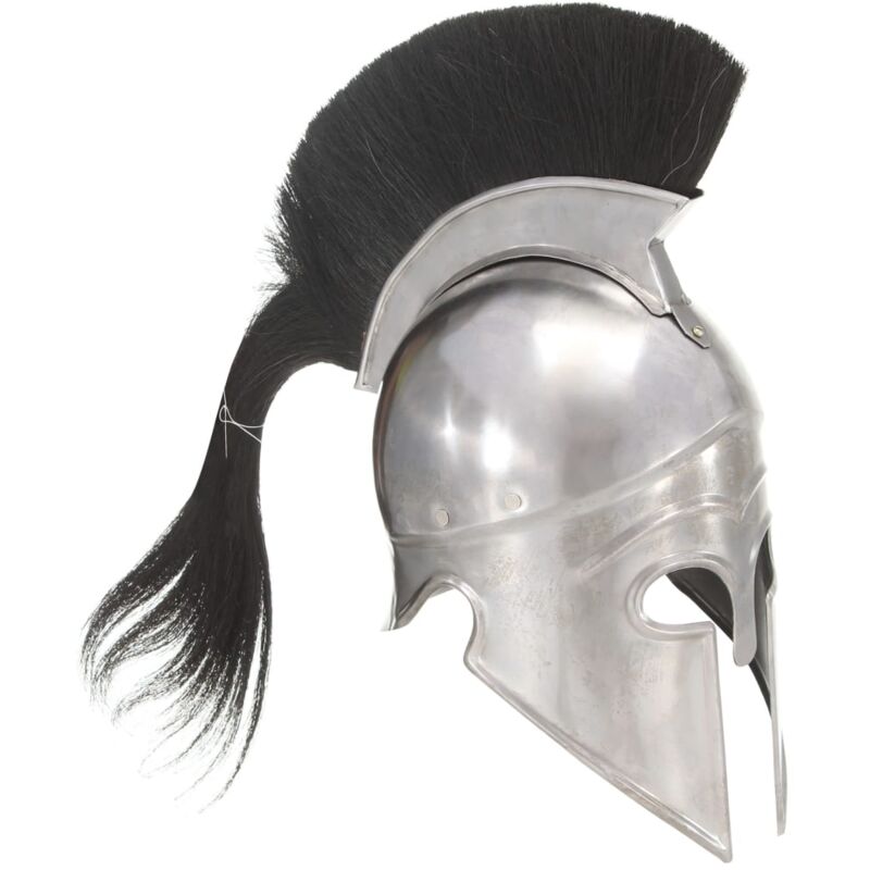 

vidaXL Réplica de casco de guerrero griego rol en vivo acero plateado