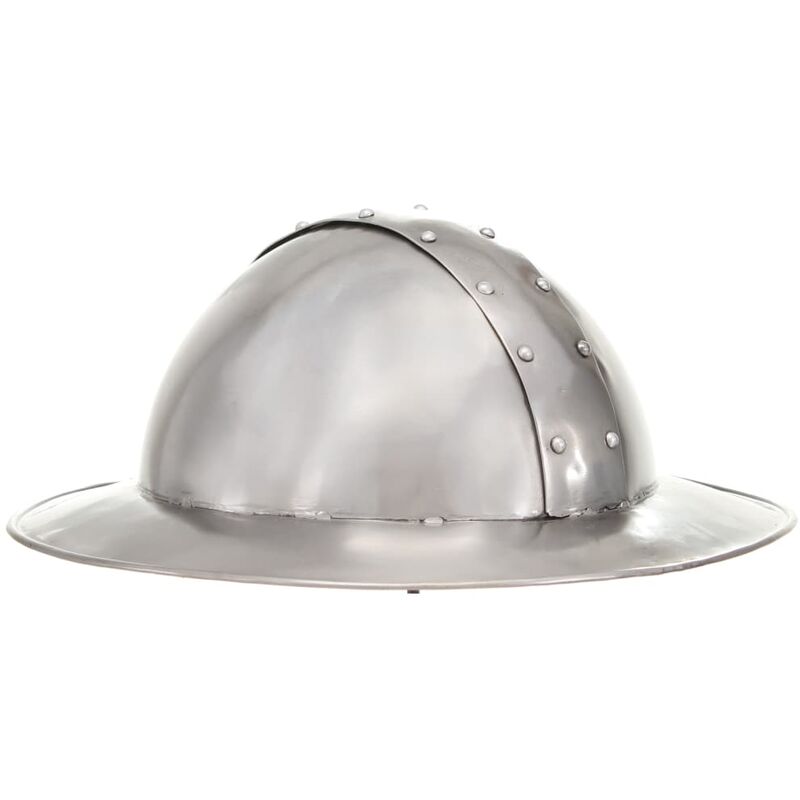 

vidaXL Réplica de casco de caballero medieval antiguo LARP acero plata