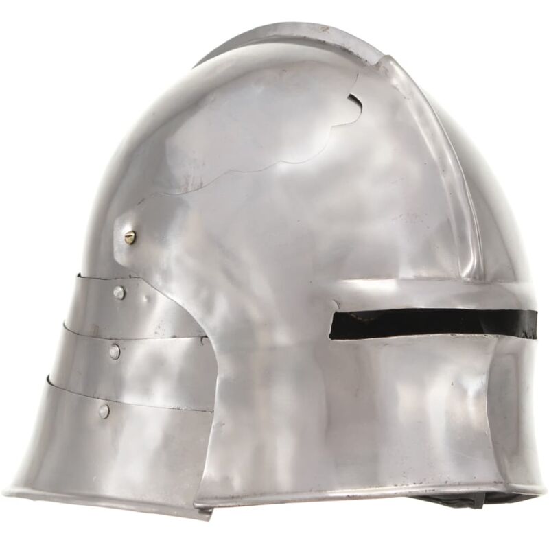 

vidaXL Réplica de casco de caballero medieval antiguo LARP acero plata
