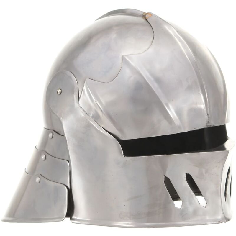 

vidaXL Réplica de casco de caballero medieval antiguo LARP acero plata