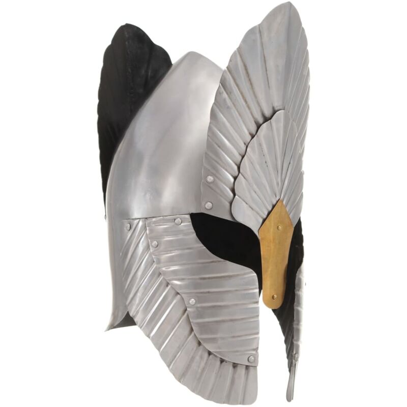 

vidaXL Réplica de casco de caballero medieval fantasía LARP acero plateado