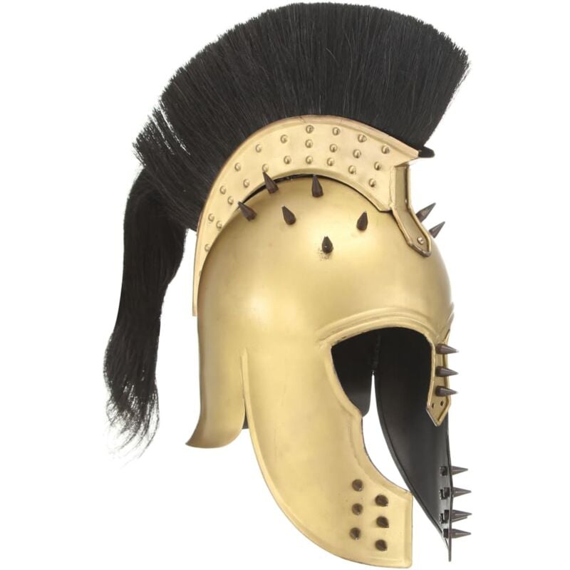 

vidaXL Réplica de casco de guerrero griego rol en vivo acero latón