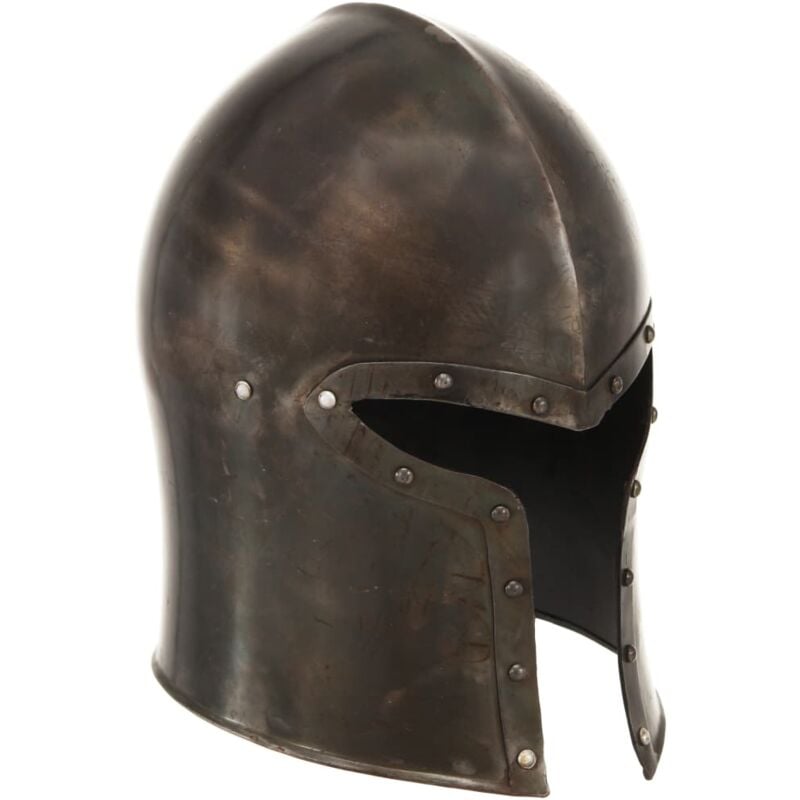 

vidaXL Réplica de casco de caballero medieval antiguo LARP acero plata