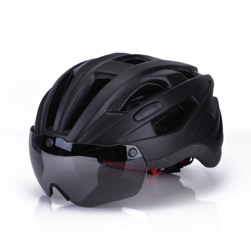 

Casco de Ciclista de montana del casco de ciclista ultraligero casco de la bici con los anteojos Ciclismo Equipo, Negro