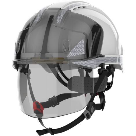 Casco de doble norma con riel EVO VISTAshield Dualswitch CR2 Blanco/Ahumado