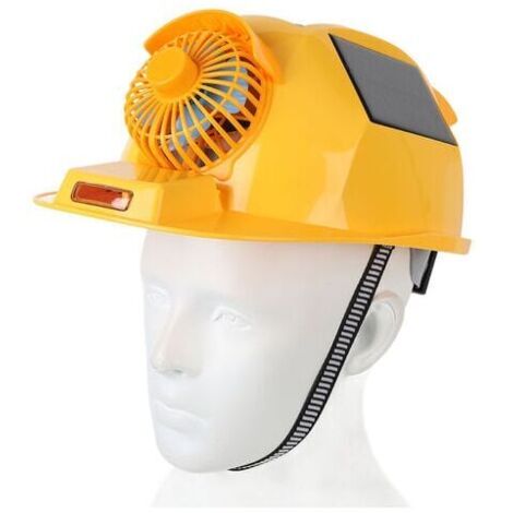 Casco de doble ventilador con protección solar ligera para construcción y bricolaje