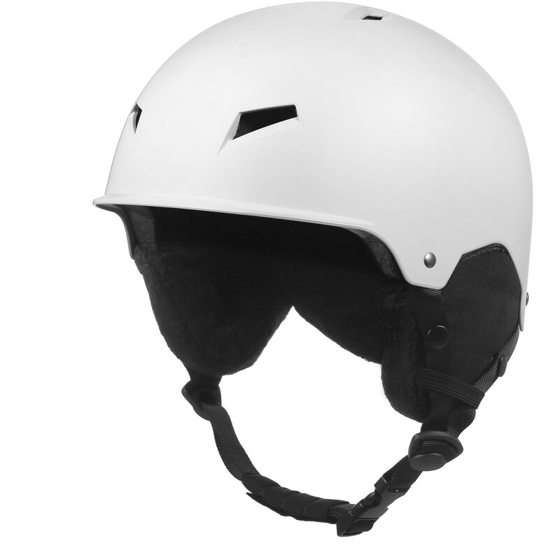 

Casco de esquí,Casco de nieve para hombres y mujeres, con orejera desmontable, casco deportivo,Blanco, M