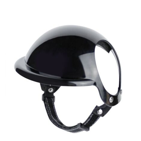 Casco de moto para perros, casco para mascotas, casco para perros pequeños y gatos (negro, M)