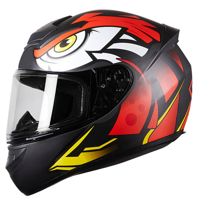 

Casco de motocicleta Casco de calle de cara completa para unisex Adulto Cool Rider Equipment Street Casco de motocicleta llamativo,Rojo, Talla XL