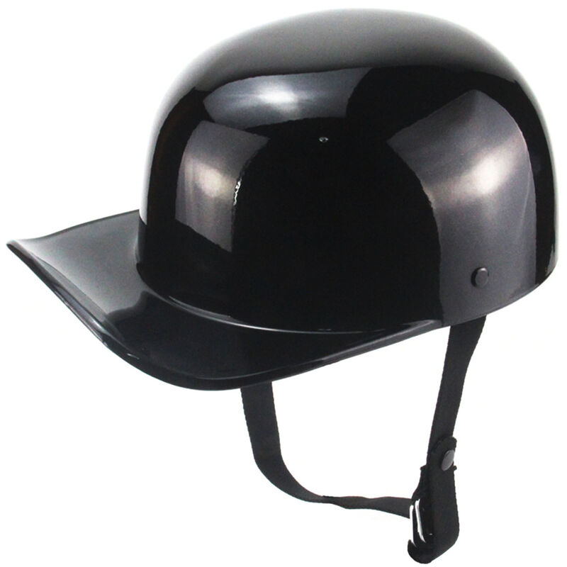 

Happyshop - Casco de motocicleta Casco de calle de moda Medio casco para equipo de jinete fresco unisex para adultos,Negro brillante, Talla L