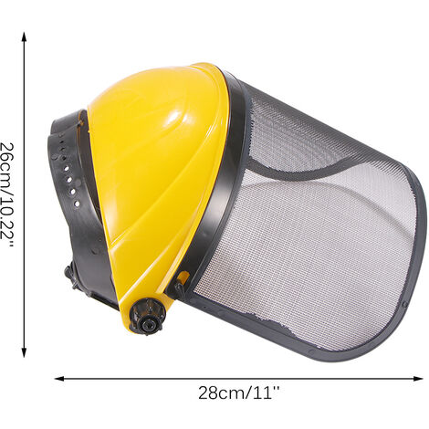 Casco de seguridad para jardín, recortador de césped con visera de malla para cara completa, desbrozadora, protección forestal de alta calidad