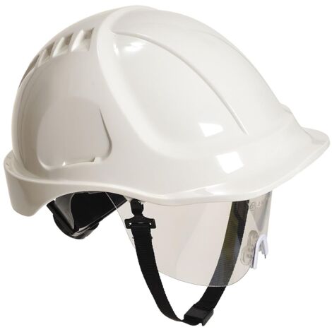 Casco de seguridad PW54 con visera Endurance Plus, color blanco