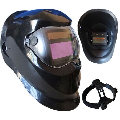 CASCO DE SOLDADOR CASCO DE PROTECCIÓN DE CERRAJERO VISOR DE CRISTAL LÍQUIDO