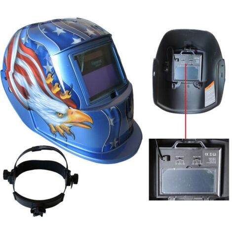 CASCO DE SOLDADOR CASCO PARA HERREROS CRISTAL LIQUIDO PROTECCION 92X42MM