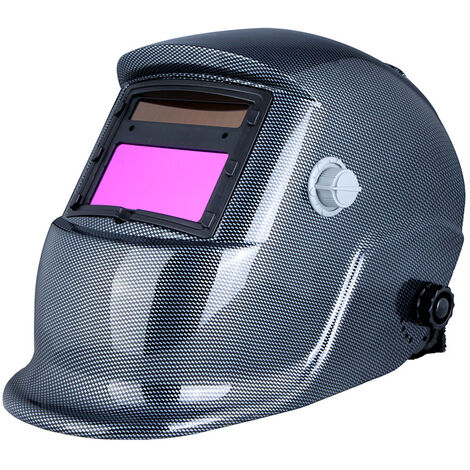 Casco de soldadura de oscurecimiento automático Máscara de soldadores Arc Tig Mig Grinding Solar Powered (El color de la perilla se entrega al azar)
