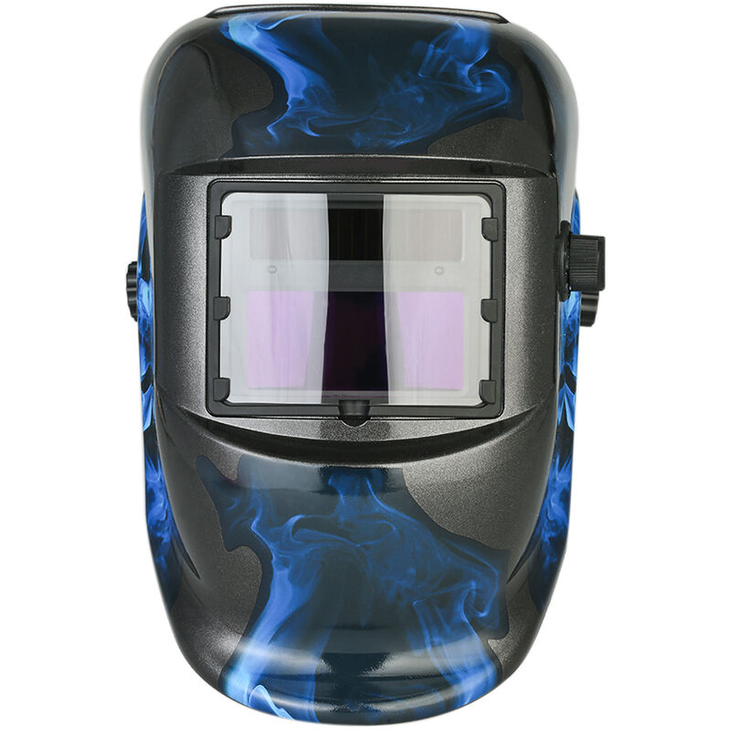 

Casco de soldadura industrial, Casco de soldadura con oscurecimiento automatico de energia solar TIG MIG, con banda ajustable para la cabeza,Azul