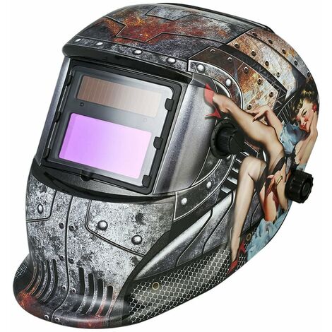Casco de soldadura industrial Casco de soldadura de oscurecimiento automático de energía solar TIG MIG con banda ajustable para la cabeza