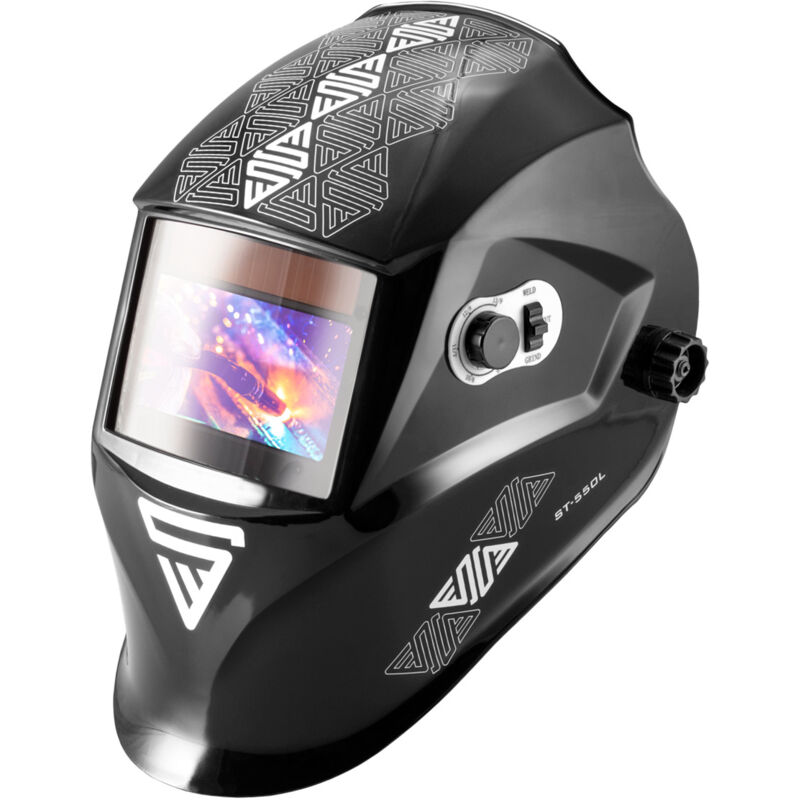

Casco de soldador con función 3 en 1 ST-550L careta de soldadura totalmente automática, incluye 5 lentes de recambio, 7 años de garantía* en el