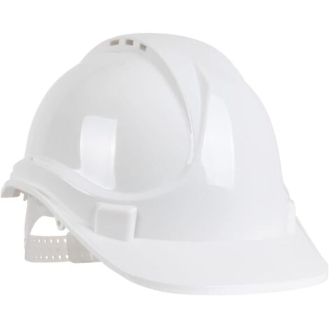Casco di sicurezza bianco, casco di sicurezza, adatto per l'edilizia, unisex, cappello da lavoro, operaio edile, polietilene ad alta densità