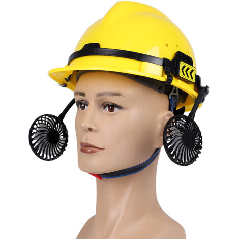 Casco di sicurezza  Casco di sicurezza per lavori edili, protezione ergonomica per la testa con 2 ventole ricaricabili per lavoro, ristrutturazione della casa, industria, esterni, potatura
