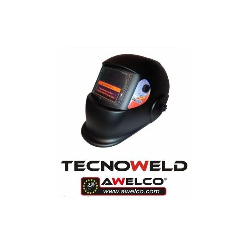 Image of Tecnoweld Awelco - Casco elmetto di protezione a celle solari per saldatore saldatrice tecnoweld