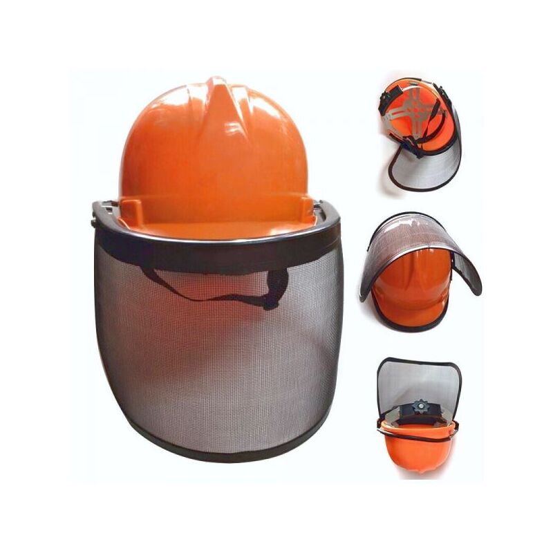 Image of Topolenashop - casco elmetto protettivo con visiera a rete decespugliatore tagliaerba 07320