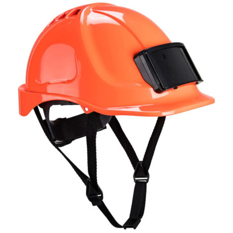 Casco Endurance con porta distintivo arnés de 6 puntos PS55 Naranja