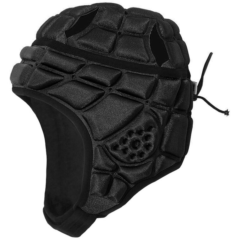 

Casco para ninos, protector de cabeza acolchado suave para la cabeza, para patinaje de futbol, Negro, M