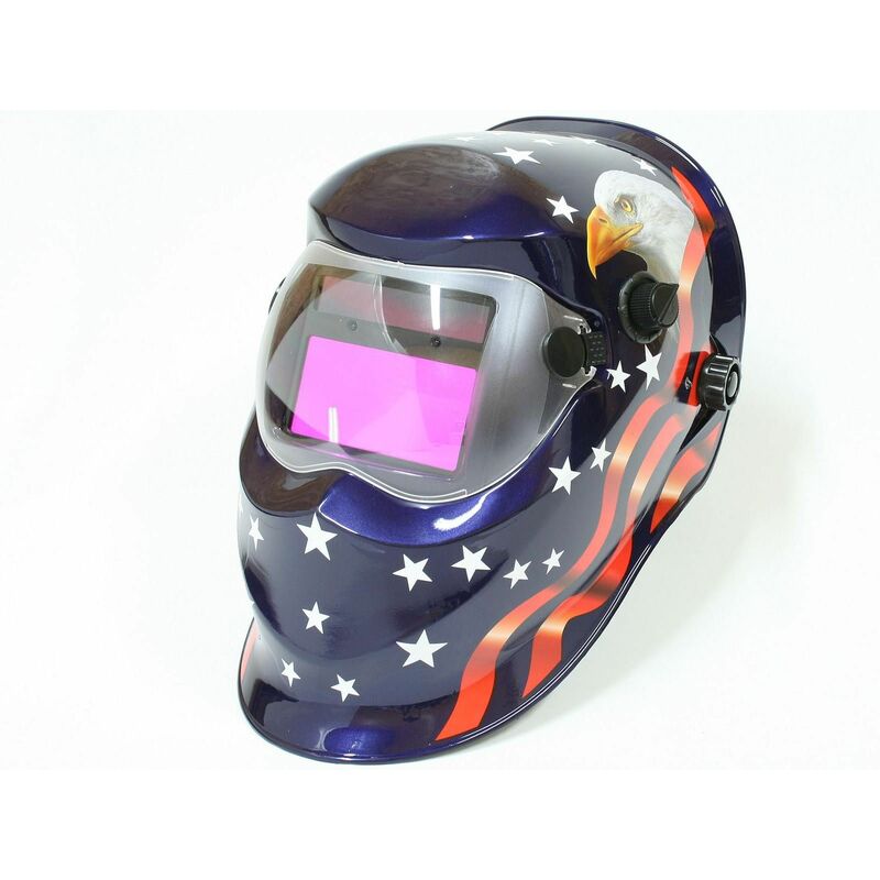 Image of Varan Motors - SZ-KSTS2EAGLE casco per saldatura automatico 7 maschera protettiva solare oscuramento variabile 9-13 aquila - Viola