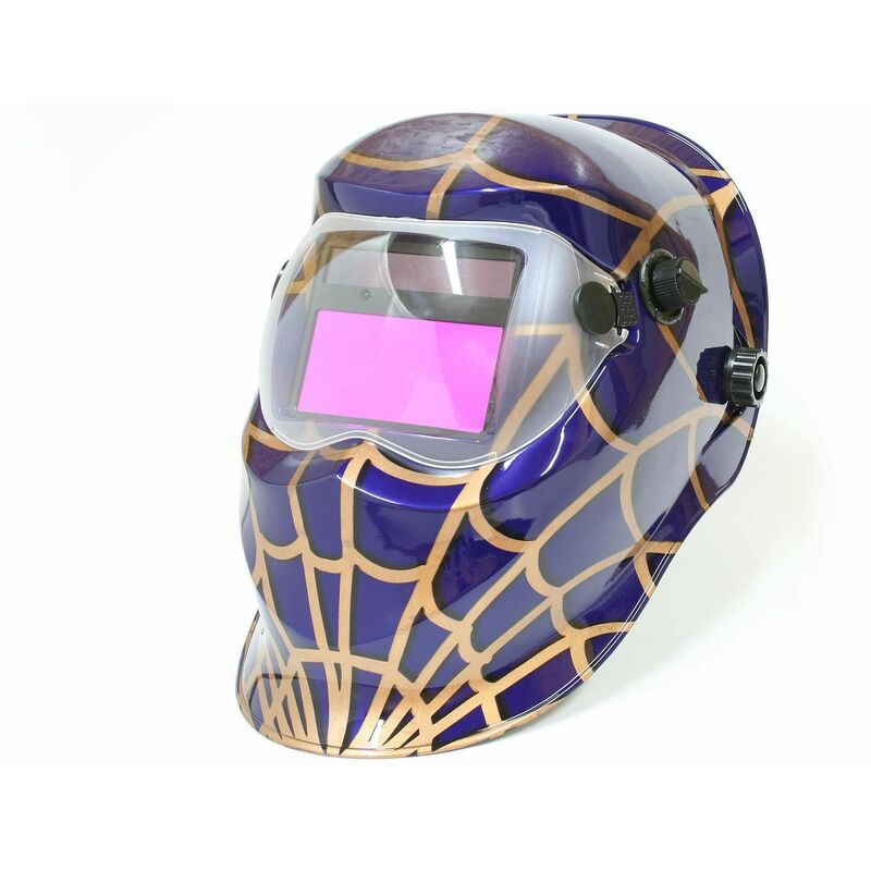 Image of SZ-KSTS2COBWEB casco per saldatura automatico 7 maschera protettiva solare oscuramento variabile 9-13 ragnatela - Multicolore - Varan Motors
