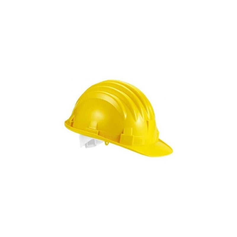 Image of Casco plastica con visiera giallo