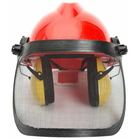 Casco protector forestal completo (diadema de longitud fácilmente ajustable, plegable y ajustable, orejeras ajustables con cancelación de ruido).