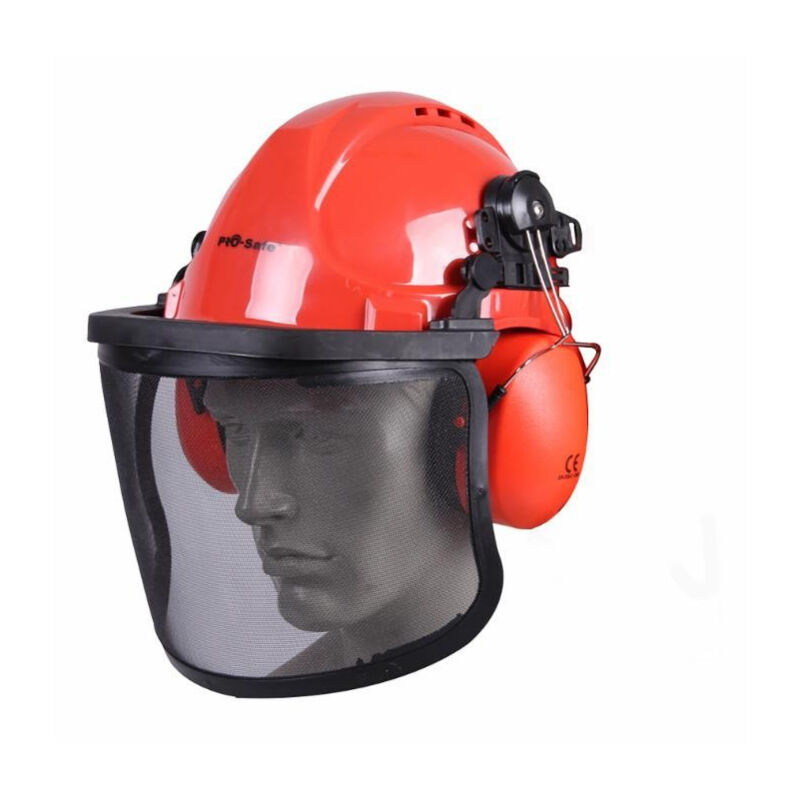 

Casco protector profesional con visera y auriculares