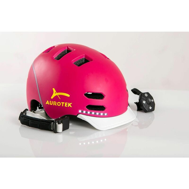 

Casco urbano con LED Smart rosa - Aurotek