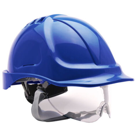 Casco ventilado ajustable barboquejo y visor Endurance PW55  Azulina
