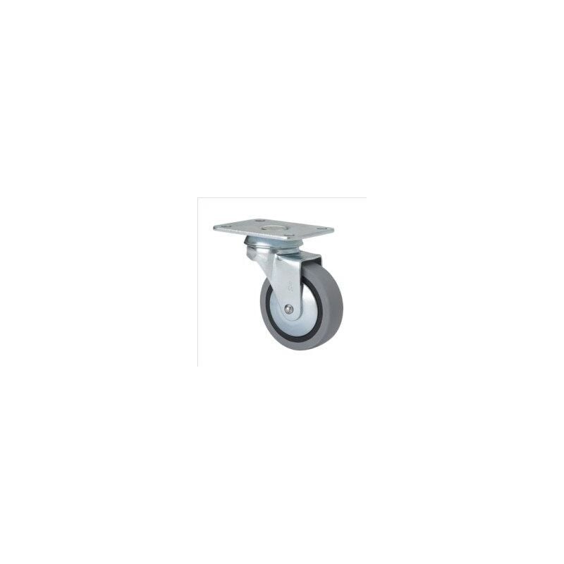 

Rueda .50 Giratoria Plataforma Goma Gris 22K
