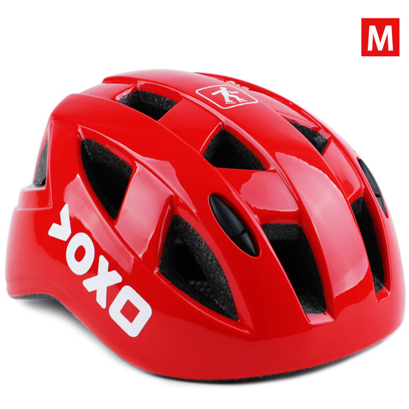 

Cascos para ninos Casco de seguridad para bicicleta Ligero 14 respiraderos Equipo de ciclismo para ciclismo Patinaje Scooter Deporte,Rojo, M