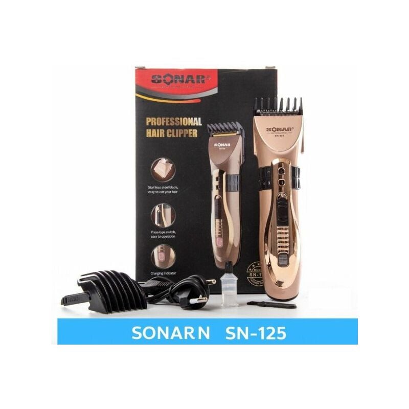 Rasoio Elettrico Regola Barba Taglia Capelli Batteria Ricaricabile Pettini Sn125