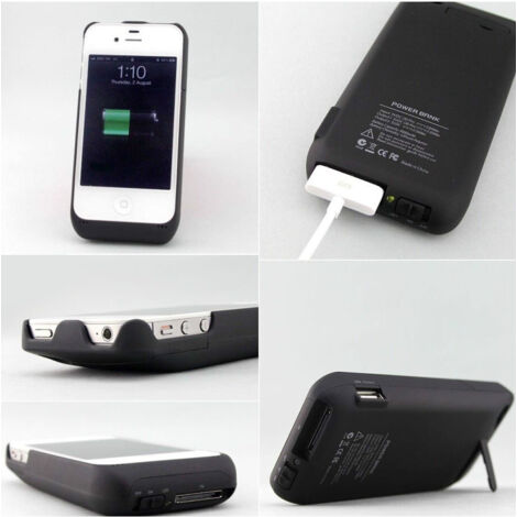 Case Coverture Pour Iphone 4 Et 4s Charge Stand Battery 1900 Mah